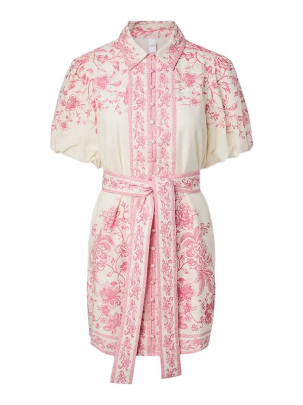 Coralina 2/4 Shirt Dress Pristine Coralina Print 