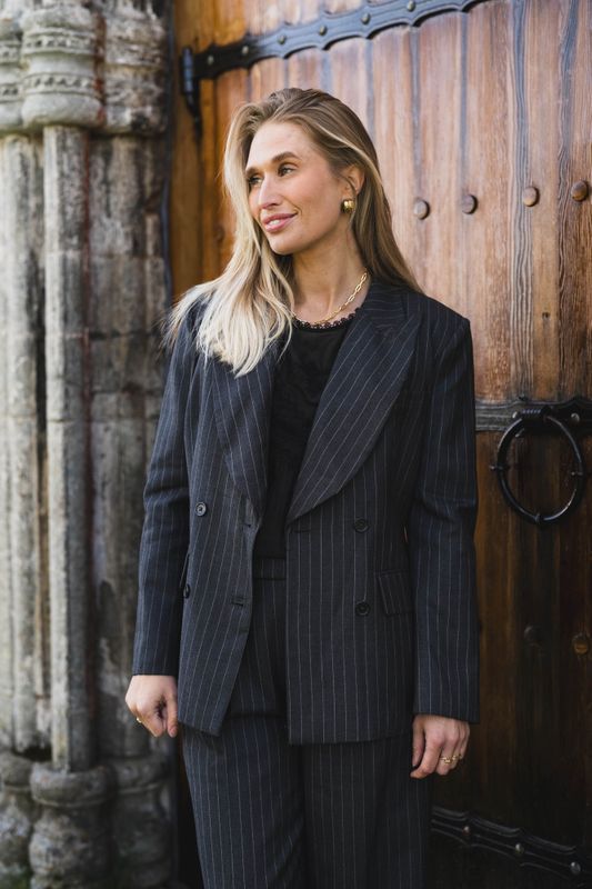 Francis Pinstripe Grey 