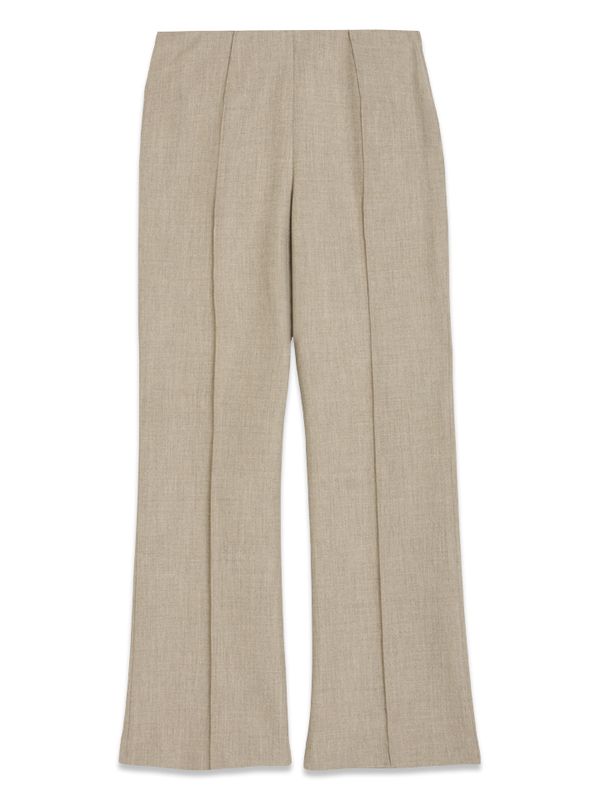 Malhia Wide Trousers Tweed Ecru/Light Sand 