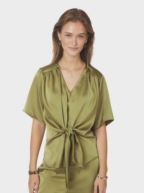 Hovedbilde Casadia Heavy Sateen Blouse Sage Green 