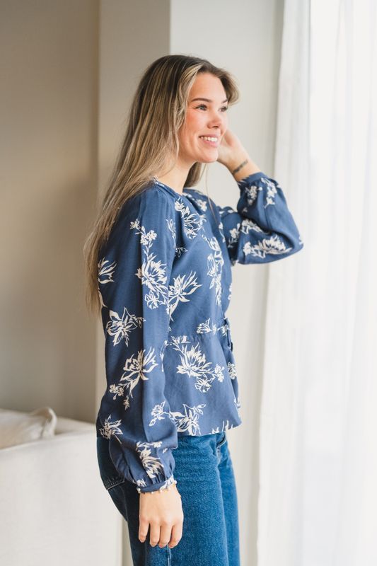Andena Amabella Shirt Vintage Indigo Flower 