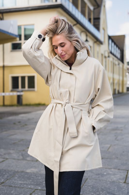 Rossby Coat Beige Denim 