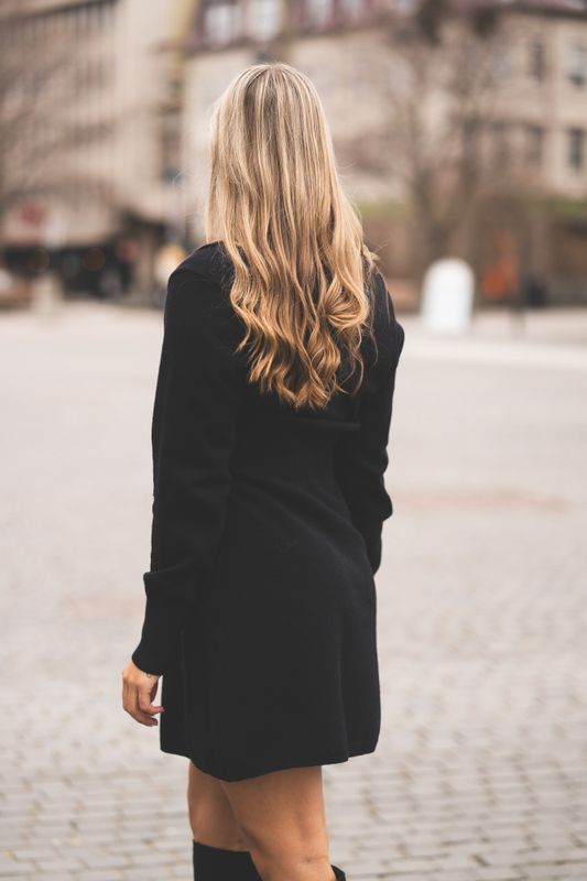 Melia Knit Dress Black 