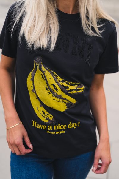Hovedbilde Basic Cotton Jersey Banana Relaxed T-Shirt ...