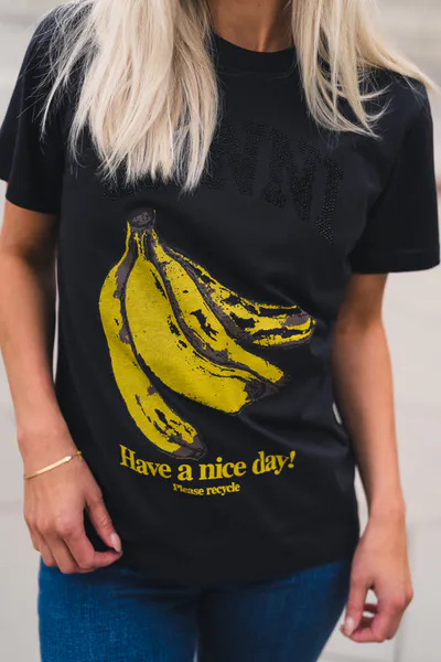 Hovedbilde Basic Cotton Jersey Banana Relaxed T-Shirt ...