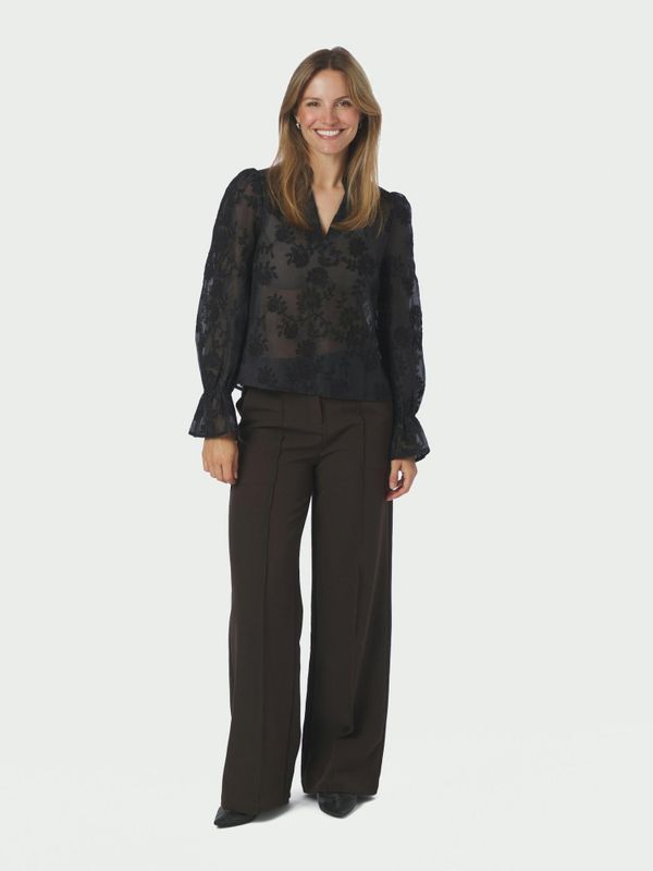 Amara Emb. Blouse Black 