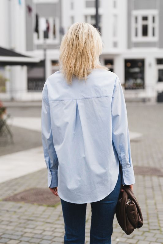 Caryn Poplin Celeste Light Blue 