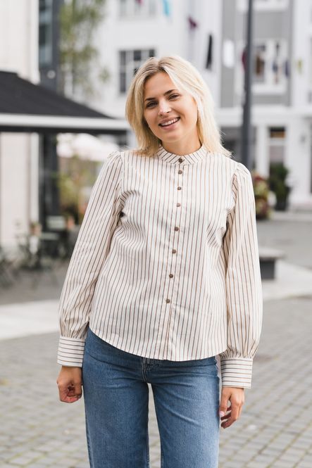 Hovedbilde Sigrid Stripe Shirt Bone 