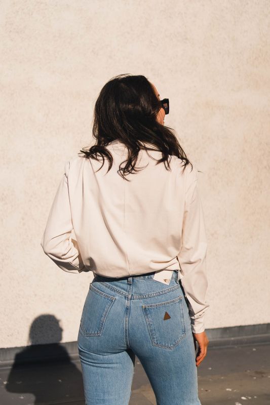 Pleated Detail Sweater Off White 