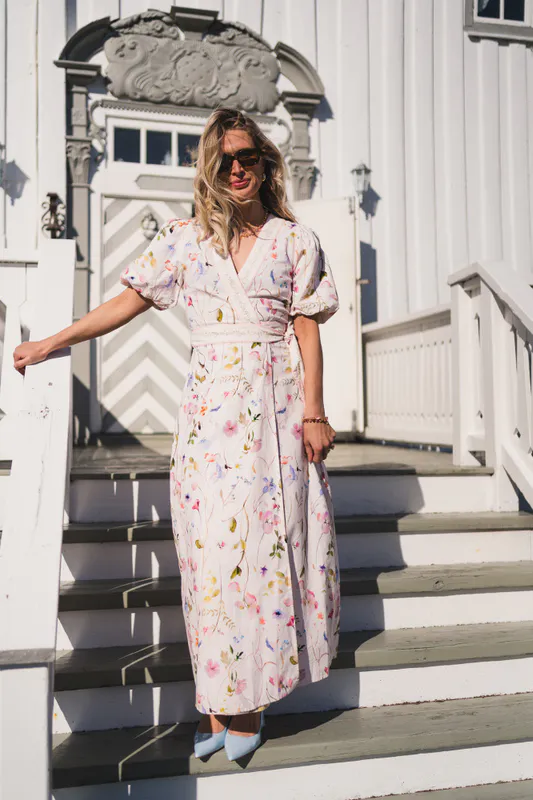 Clarine Flower Dress Offwhite 