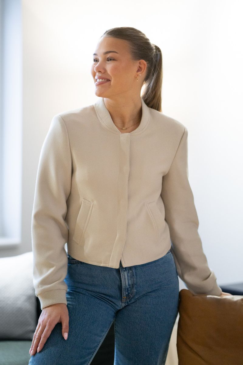 Boston Crop Jacket Bone 