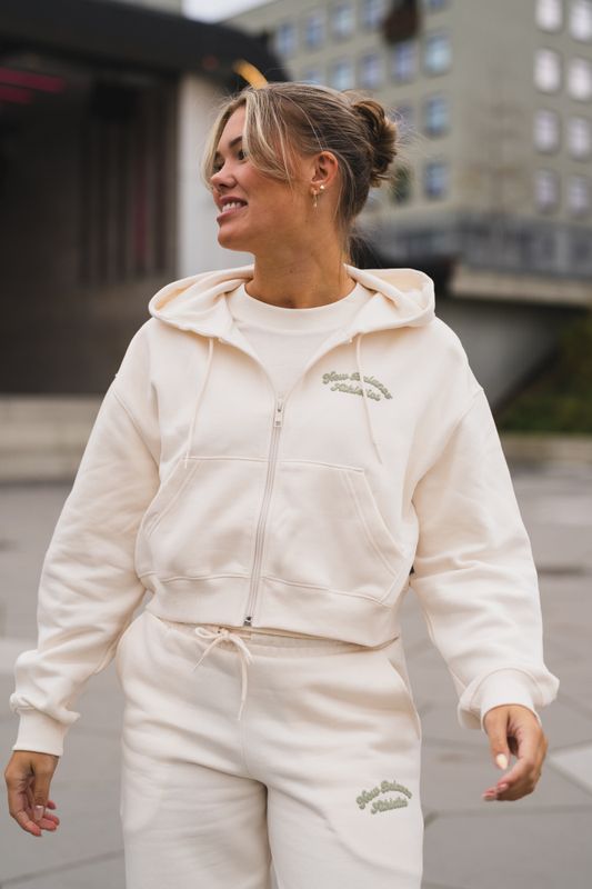 Linear Heritage Fleece Full Zip Beige 