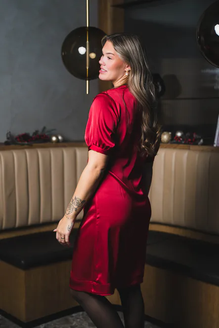 Hovedbilde Faye Dress Short Semi Rich Deep Red 