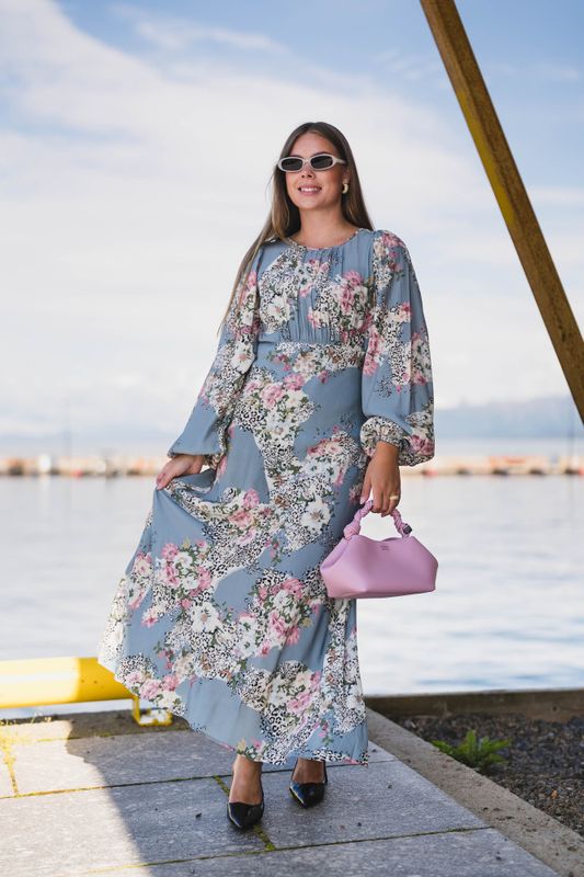 Viscose Maxi Dress Wild Bloom 