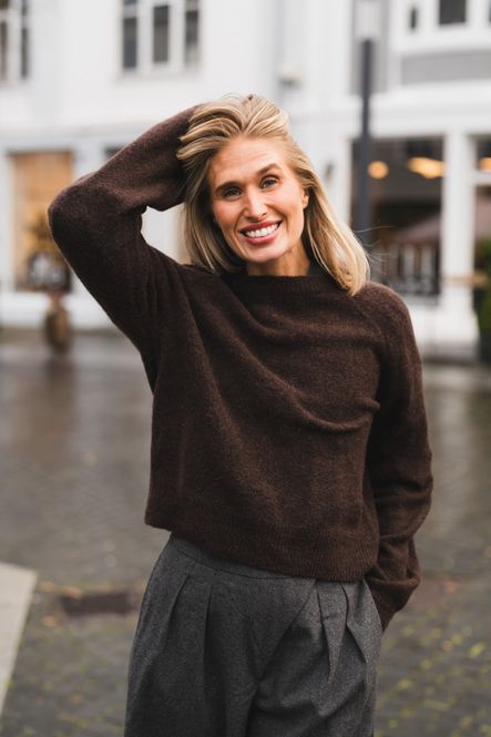 Hovedbilde Johi LS Wool Blend Pullover Coffee Bean 