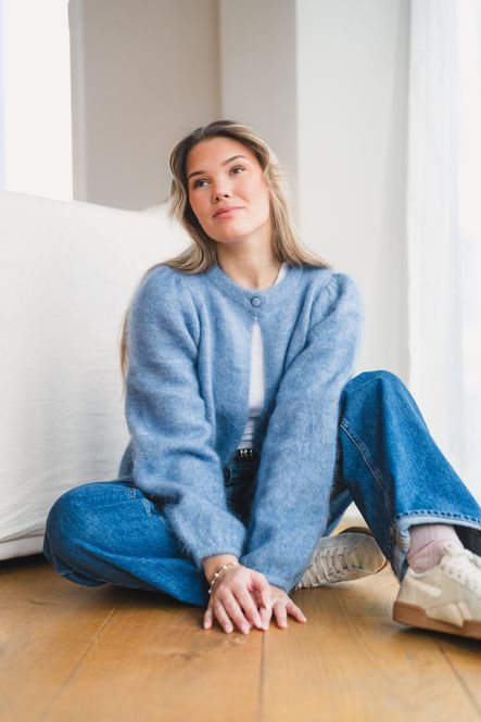 Hovedbilde Amelia Chunky Cardigan Denim Blue 