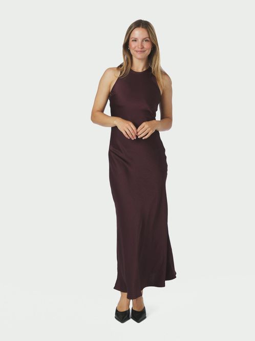 Hovedbilde Celinie Heavy Sateen Dress Burgundy 