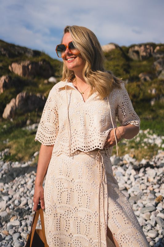 Gabriela Lace Top Ecru 