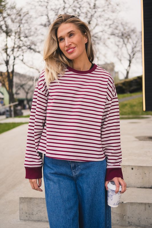 Monde Krestiane Pullover STP Egret/Rhododend