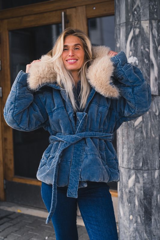 Steilia Corduroy Jacket Light Blue Mix 