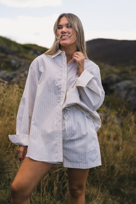 Hovedbilde Loose Stripe Shirt Ecru Stripe 