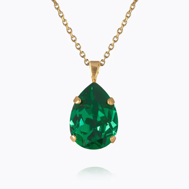 Hovedbilde Mini Drop Necklace Gold Majestic Green 