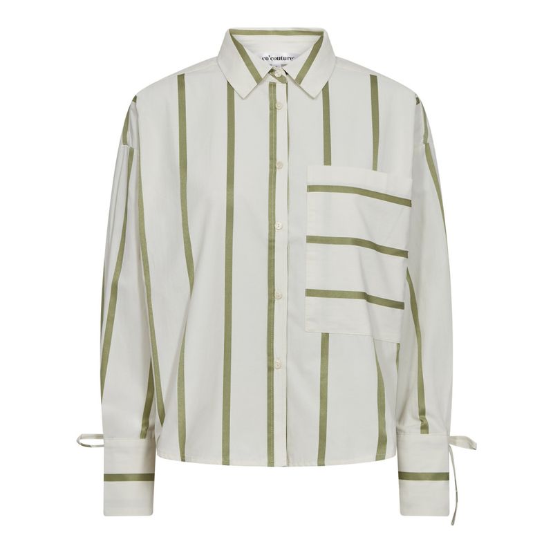 Idie Stripe Shirt Offwhite/Green 