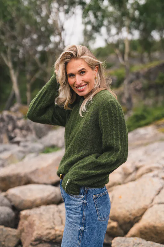 Mira Amalie Pullover Chive Melange 