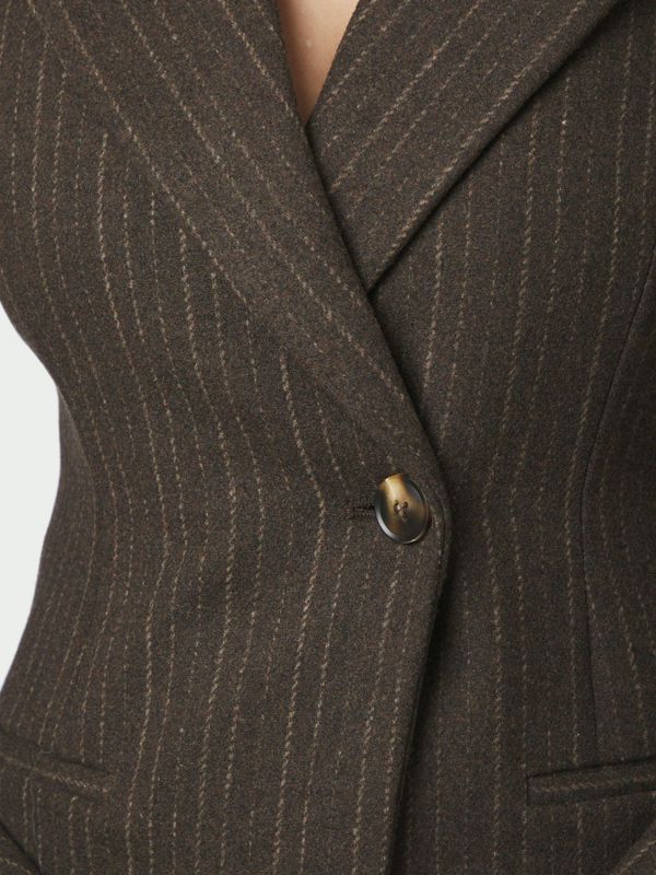 Bowie Stripe Blazer Brown 