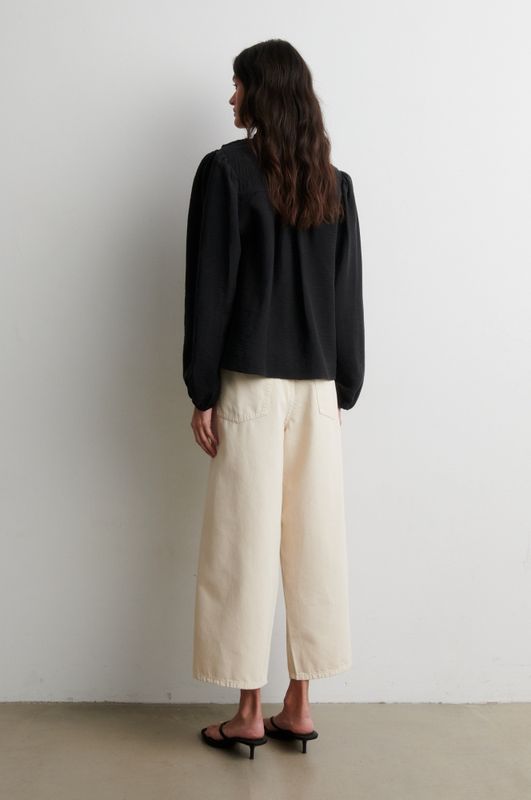 Rayna Frill Blouse Black 