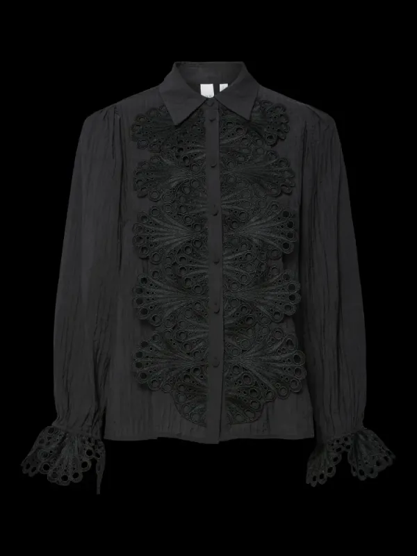 Anisa LS Shirt Black 