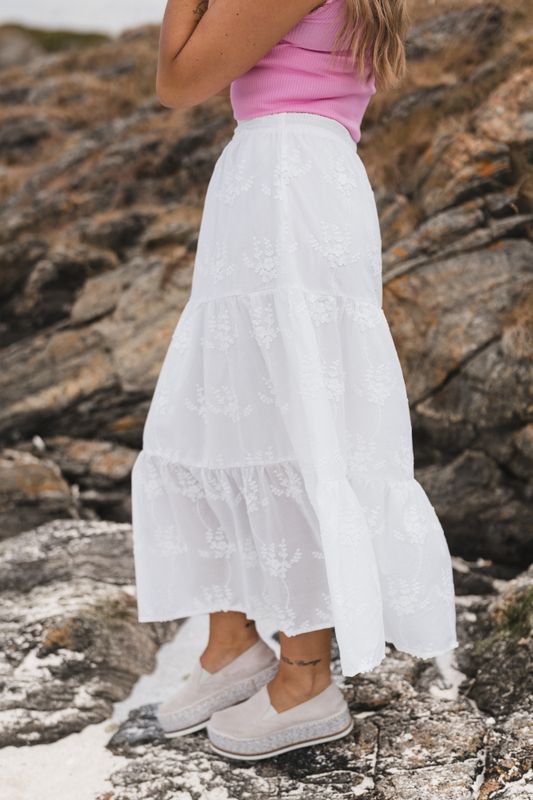 Camilla HW Skirt EMB Bright White