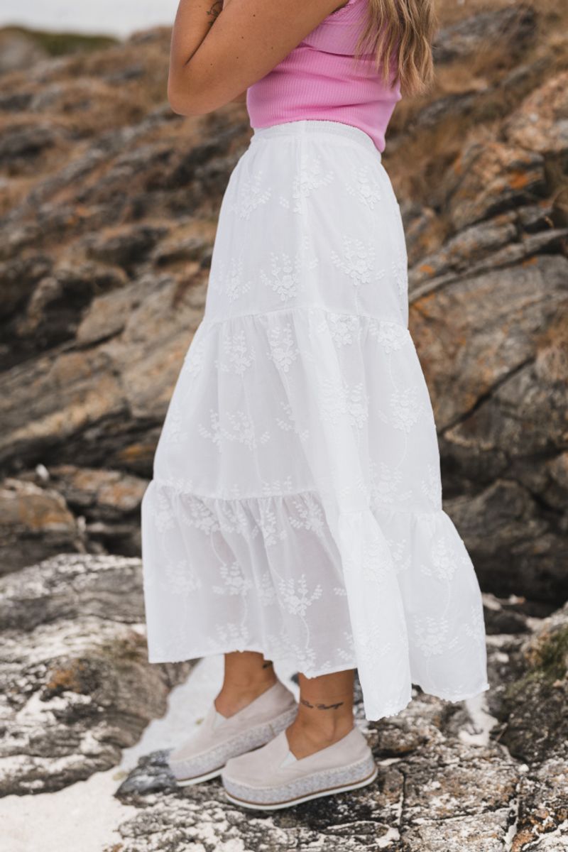 Camilla HW Skirt EMB Bright White