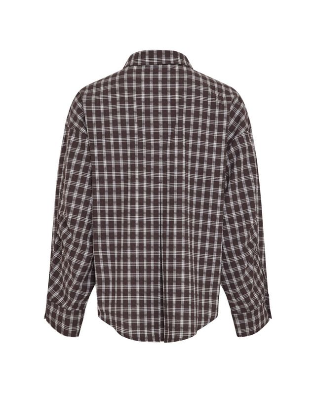 Carola Shirt Check Brown/Egret 