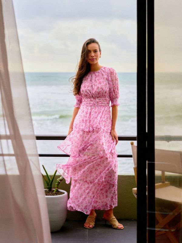Sable Meadow Printed Dress Light Pink 