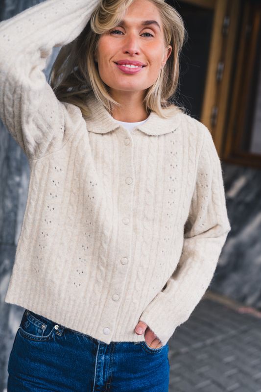Emelie Knit Cardigan Ivory 