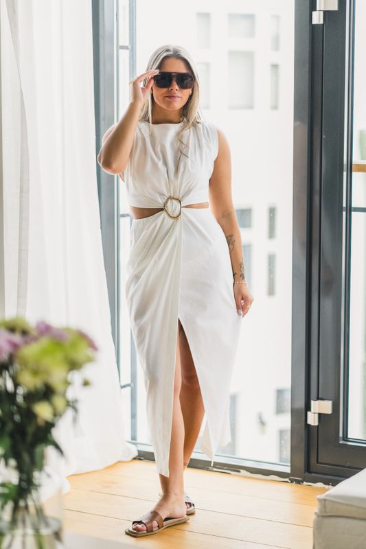 Riviera Dress Offwhite 