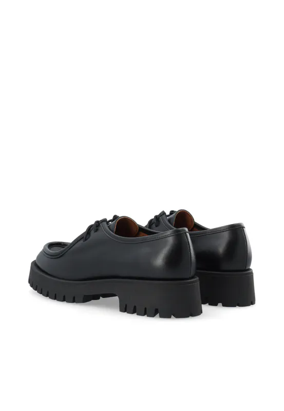 Leo Moc Toe Shoe Smooth Leather Black 