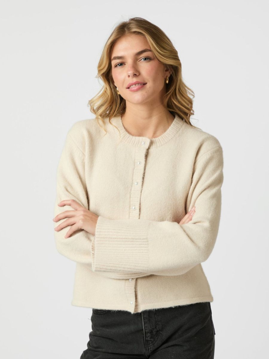 Mixie Knit Cardigan Ivory 