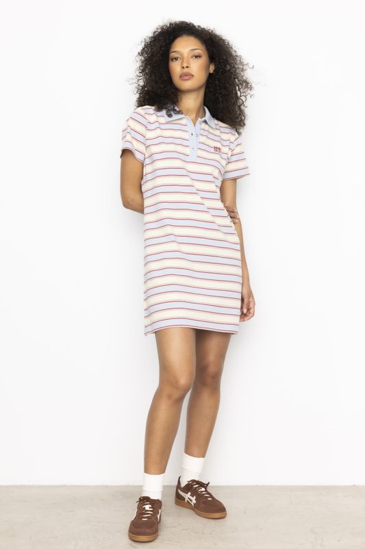 Emma Polo Dress Ocean Stripe 