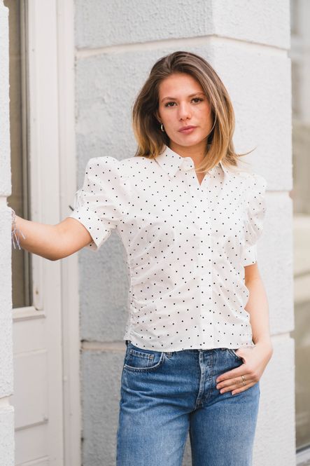 Hovedbilde Frannie Dot Shirt Offwhite 