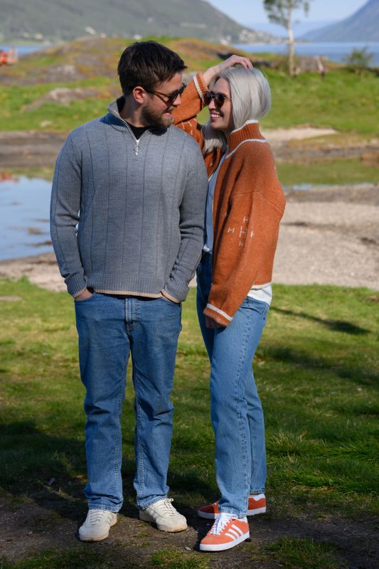 Haakon Half-Zip Sweater Grey 