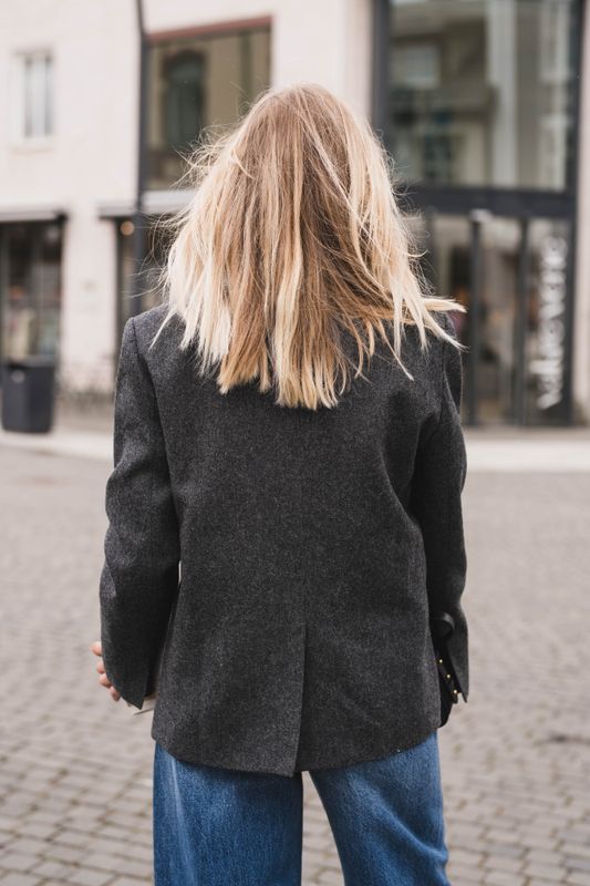 Nerine Structure Twill Blazer Antracit