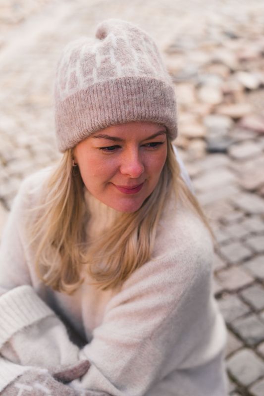 Gera Beanie Light Brown Melange 