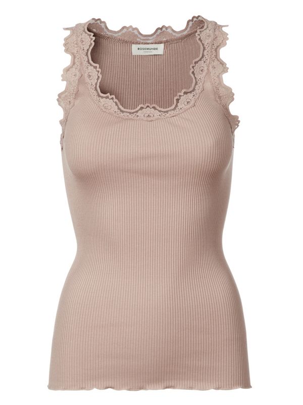 Babette SL U-Neck Lace Top Vintage Powder 