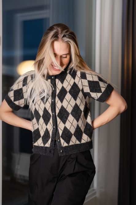 Hovedbilde Allestar Check Knit Cardigan Beige 