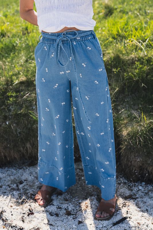 Elida Pant Denim Fiore