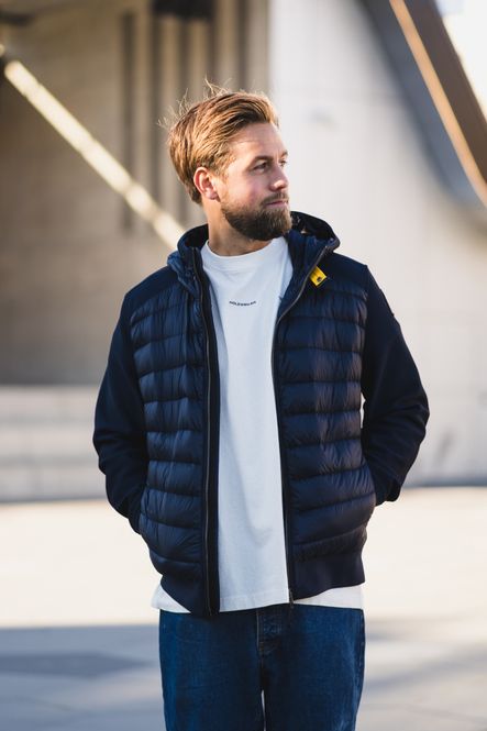 Hovedbilde Buck Fleece/Nylon Hooded Jacket Blue Navy 
