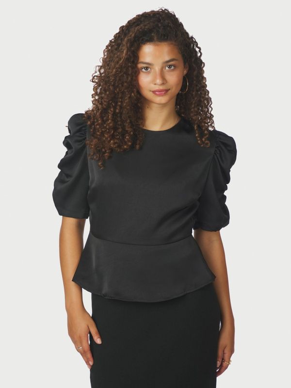 Benua Heavy Sateen Blouse Black 