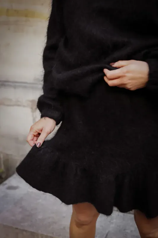 Knit Skirt Black 